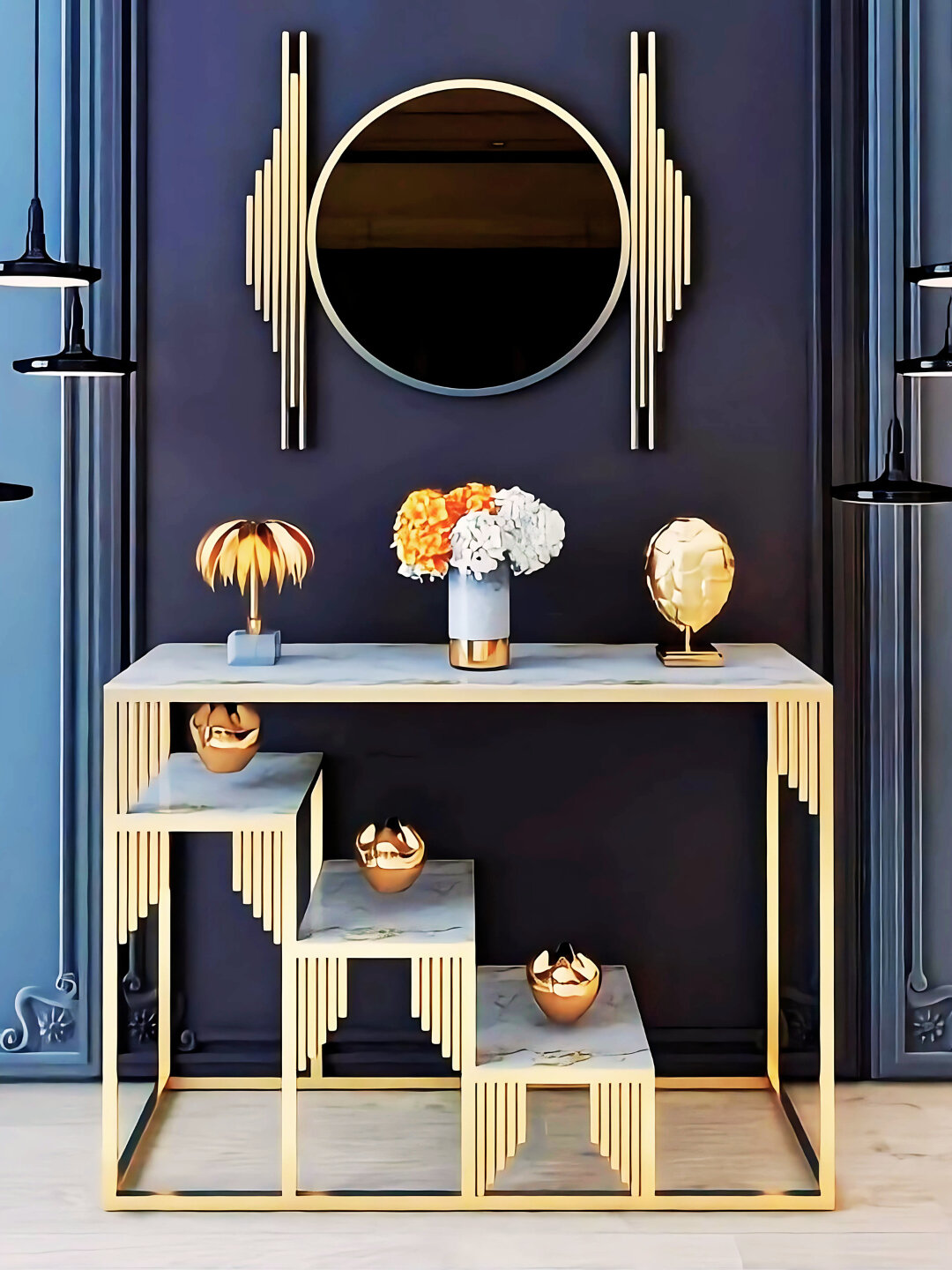 Консоль-столик Modern Mirrors, с зеркалами, современный дизайн