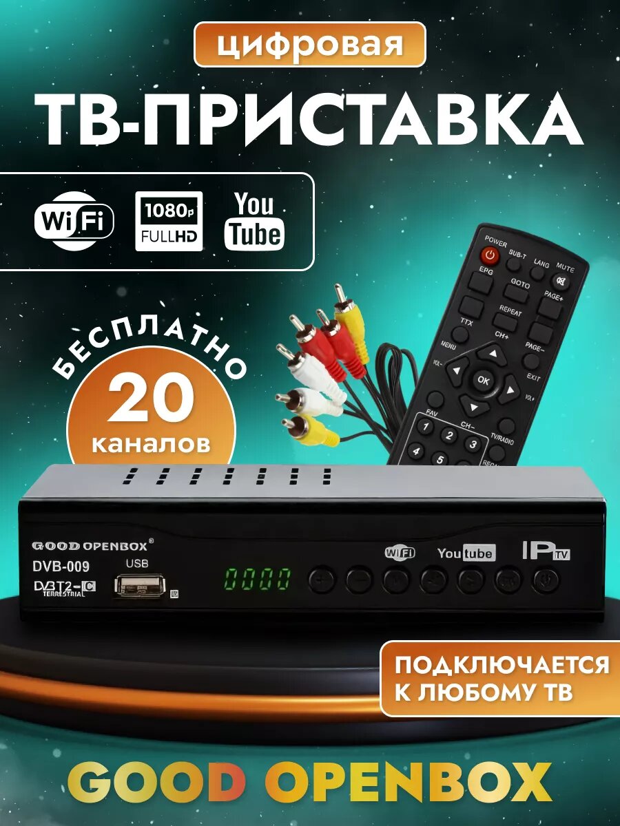 Приставка для телевизора Ресивер для цифрового ТВ