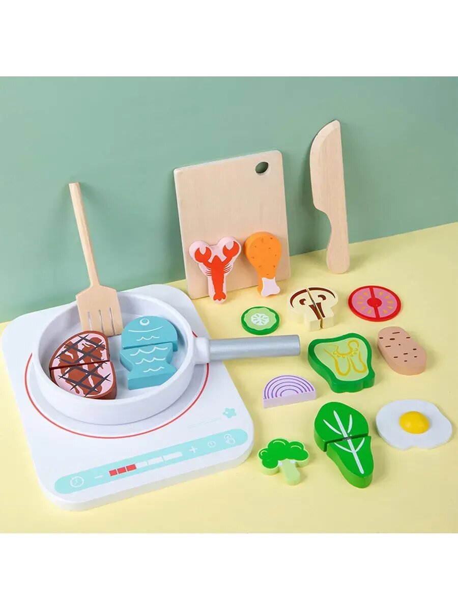 Набор кухонный "Шеф-повар" дерево для сюжетно-ролевой игры