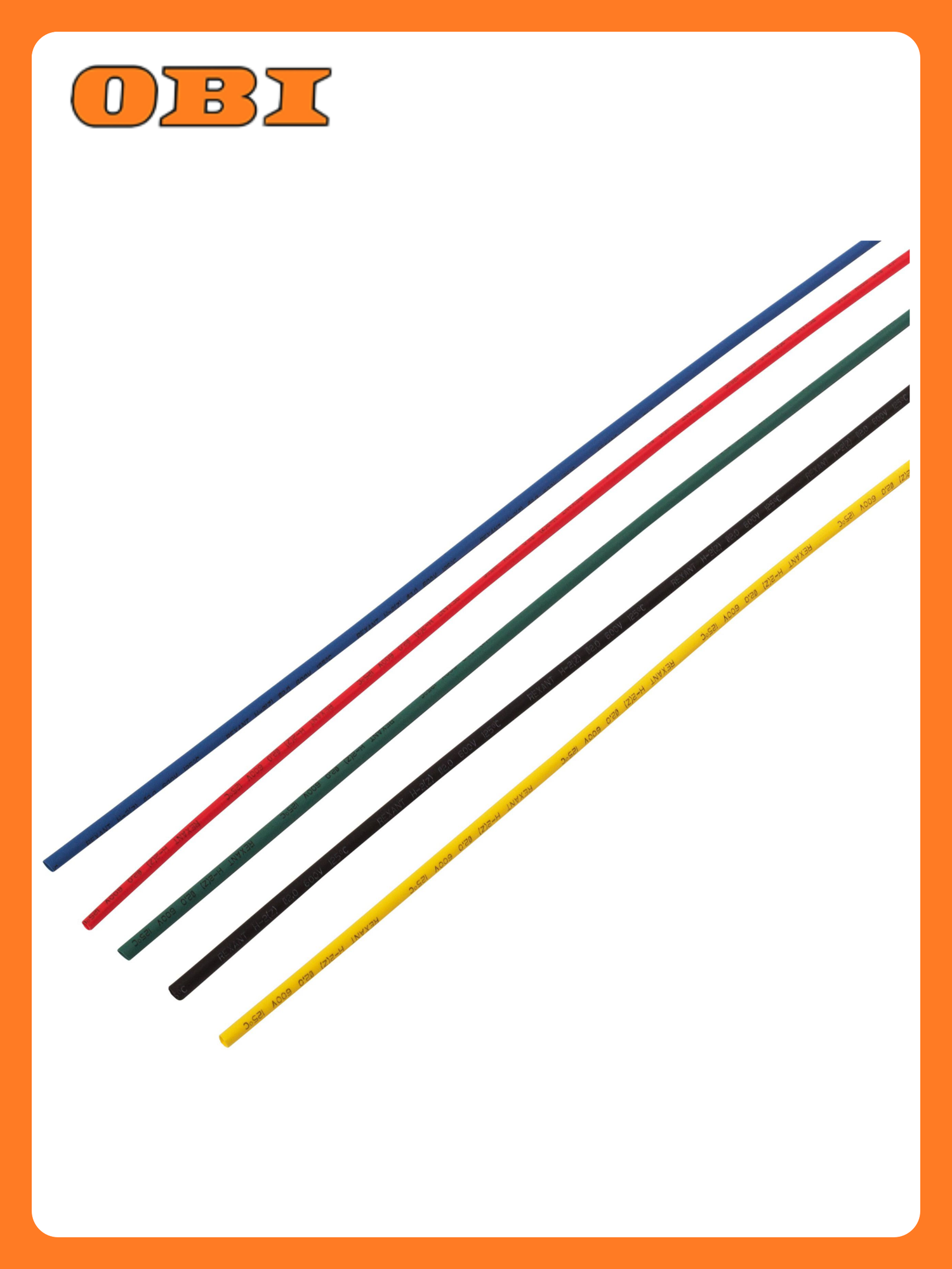 Набор термоусадочных трубок REXANT 2/1мм 1м 50шт 5 цветов