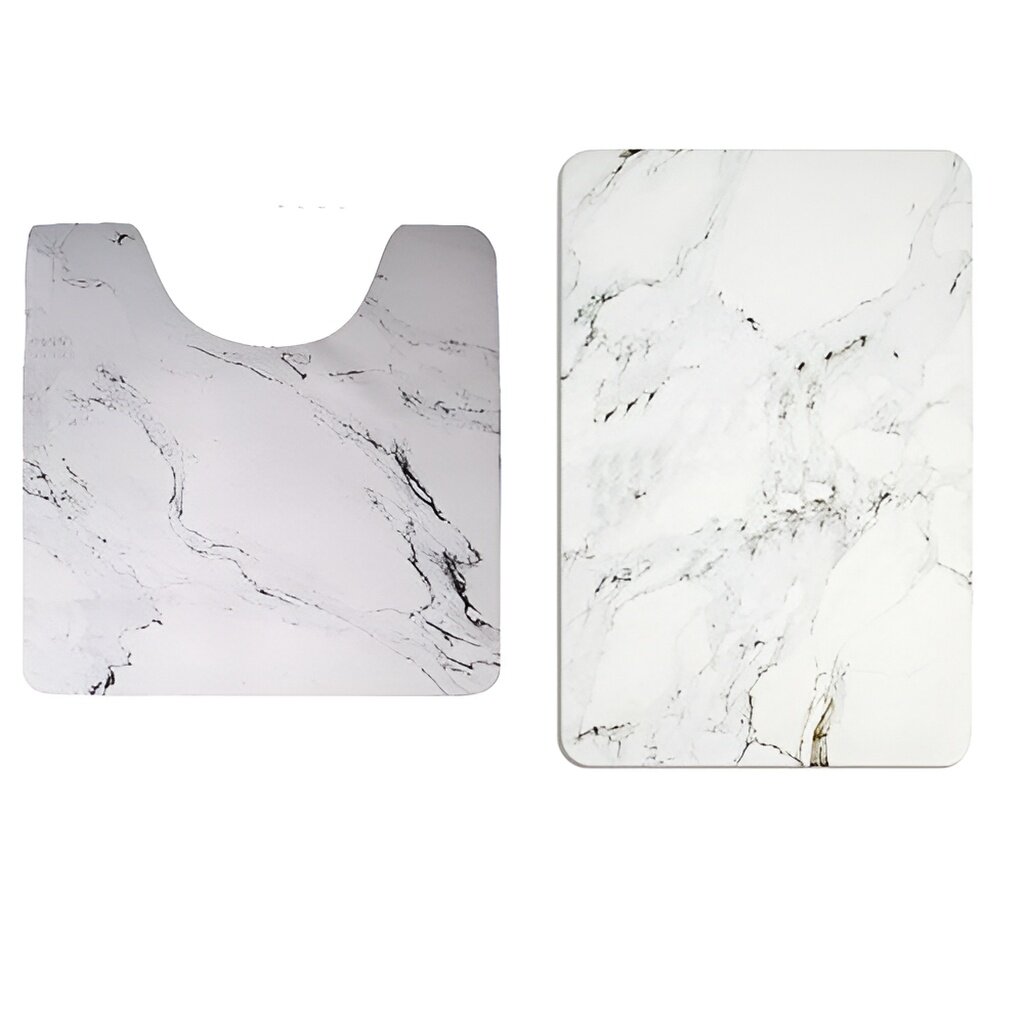 Коврик в набор 2 в 1, для ванной и туалета, нескользящий, водовпитывающий.