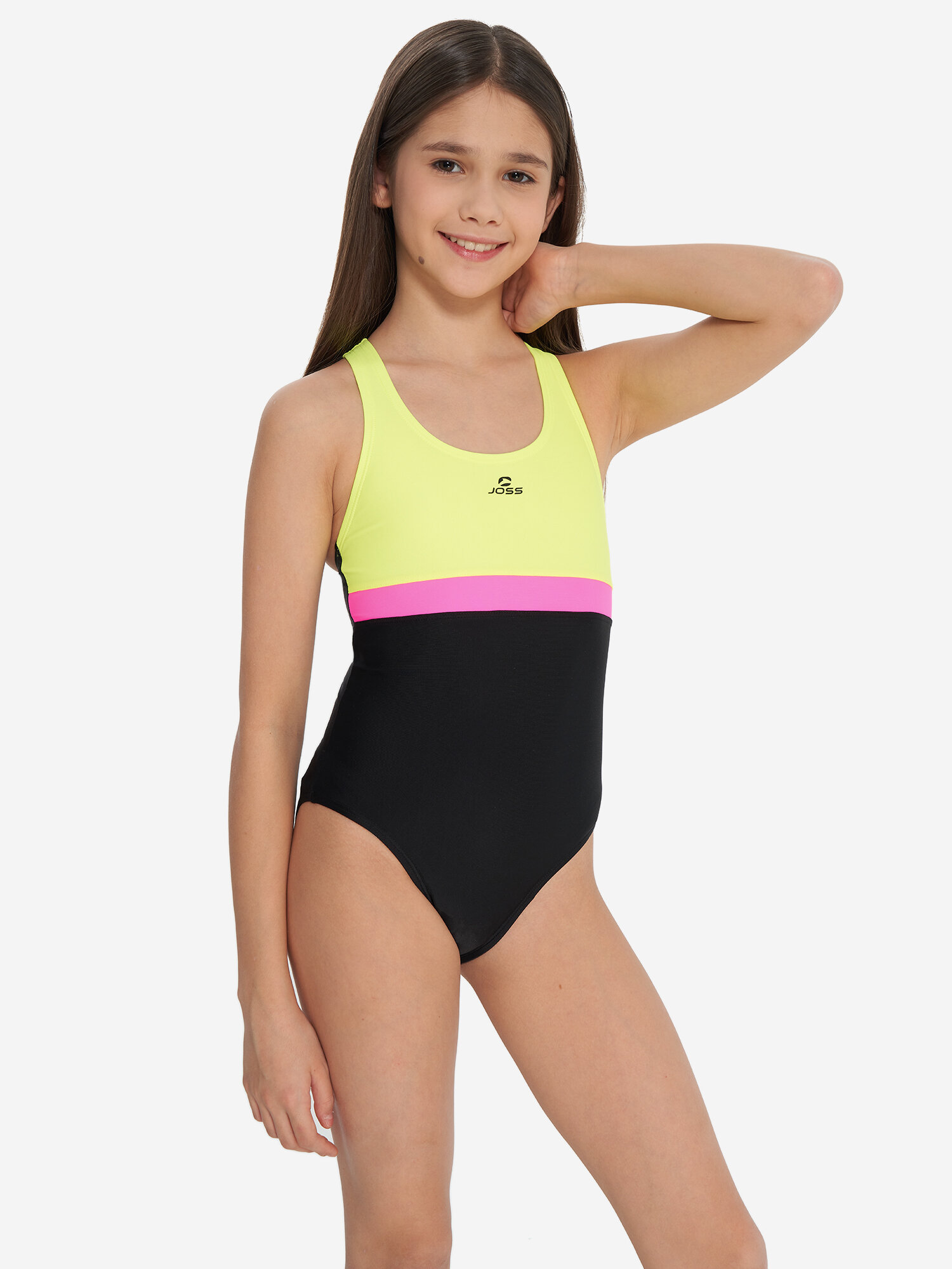 Купальник Joss, размер 152, черный/желтый — фото 1