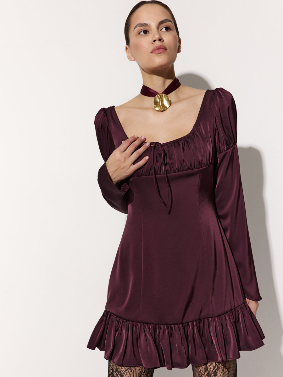 Платье TOPTOP Весна-лето 2025, размер M, фиолетовый