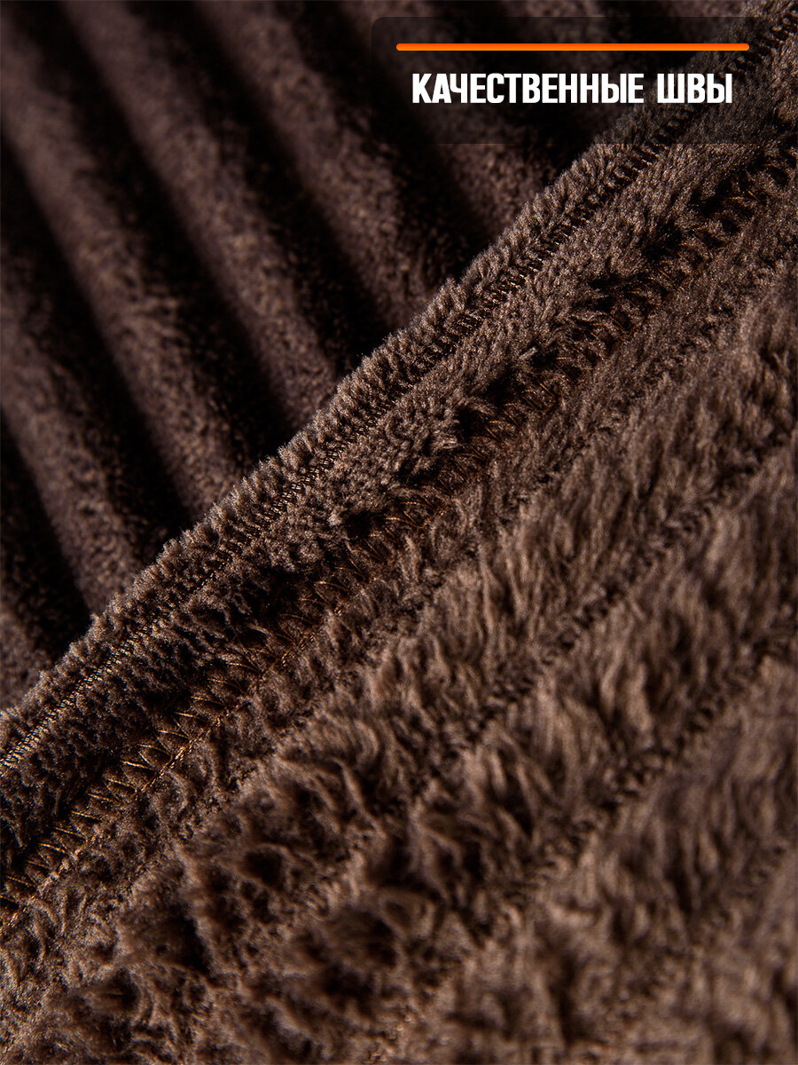 Плед Bio-Line, для животных, велсофт, антибактериальный, нескользящий, коричневый, 50x70 см — фото 1