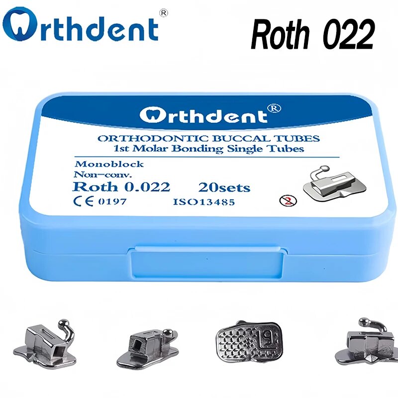 Ортодонтические трубки Orthdent Roth 0.022, 20 шт.