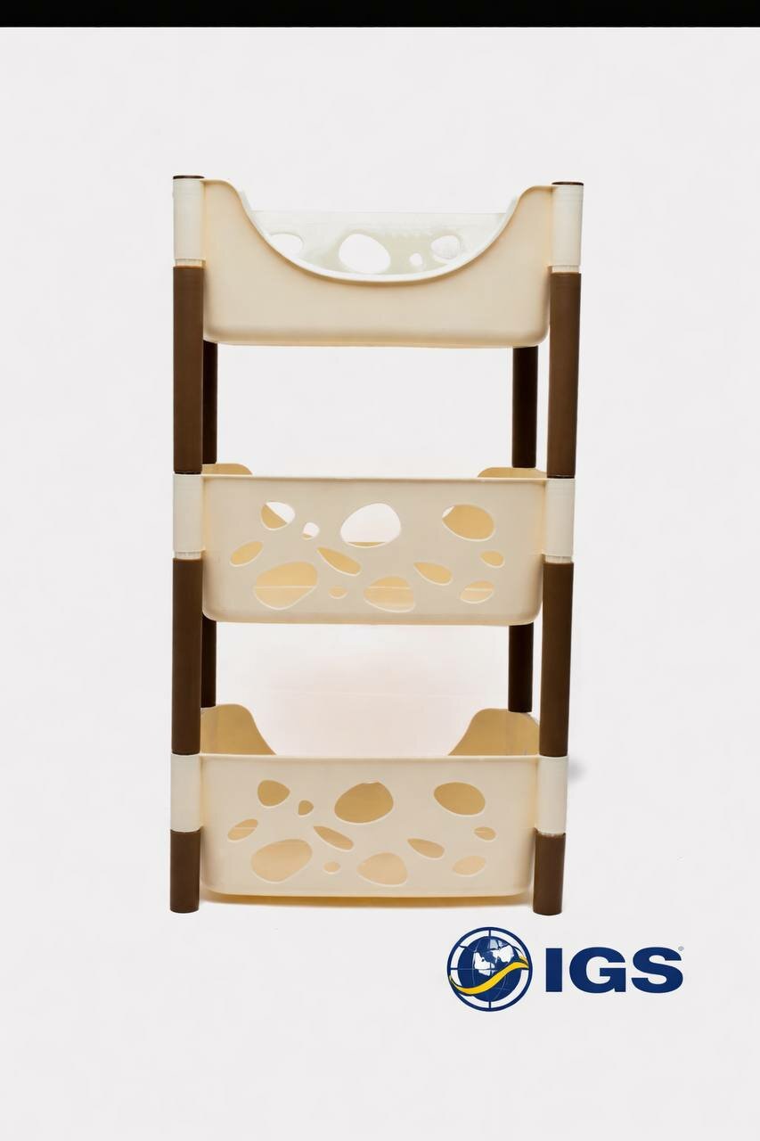 Этажерка "Универсальная полка для хранения", трехъярусная, пластик