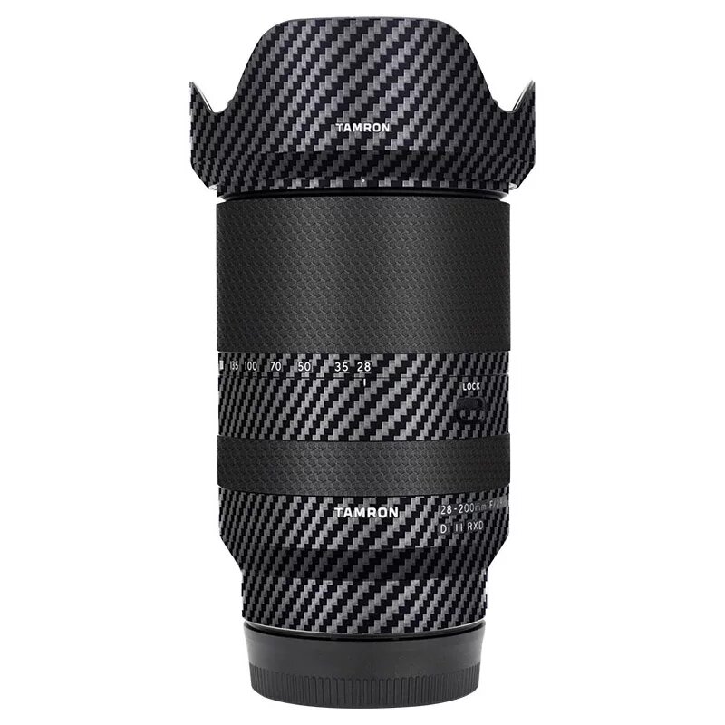 Защитная пленка для объектива Tamron 28-200mm F2.8-5.6 с углеродно-волоконным дизайном и матричным фокусным кольцом,