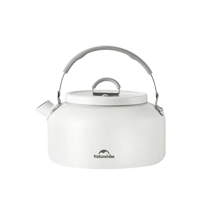 Чайник Naturehike размер 15х15х8 см, 0,8л, керамическое покрытие, белый