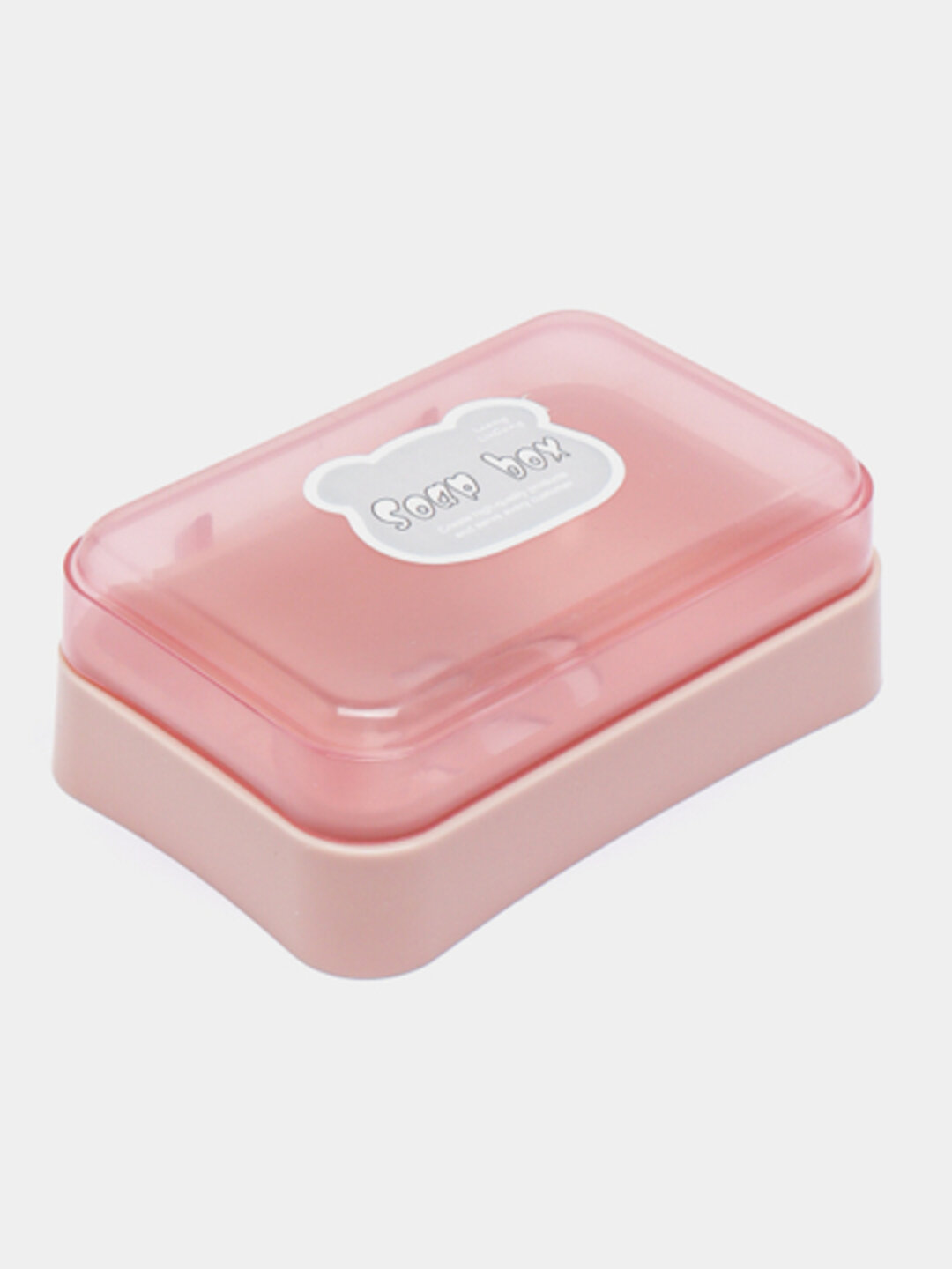 Мыльница Alfa, пластик, дорожная, герметичная, с крышкой, розовая