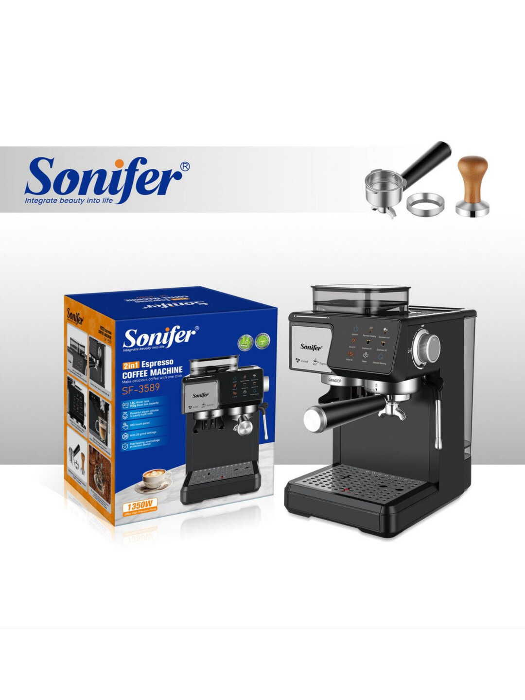 Электрическая автоматическая кофемашина Sonifer SF‑3589