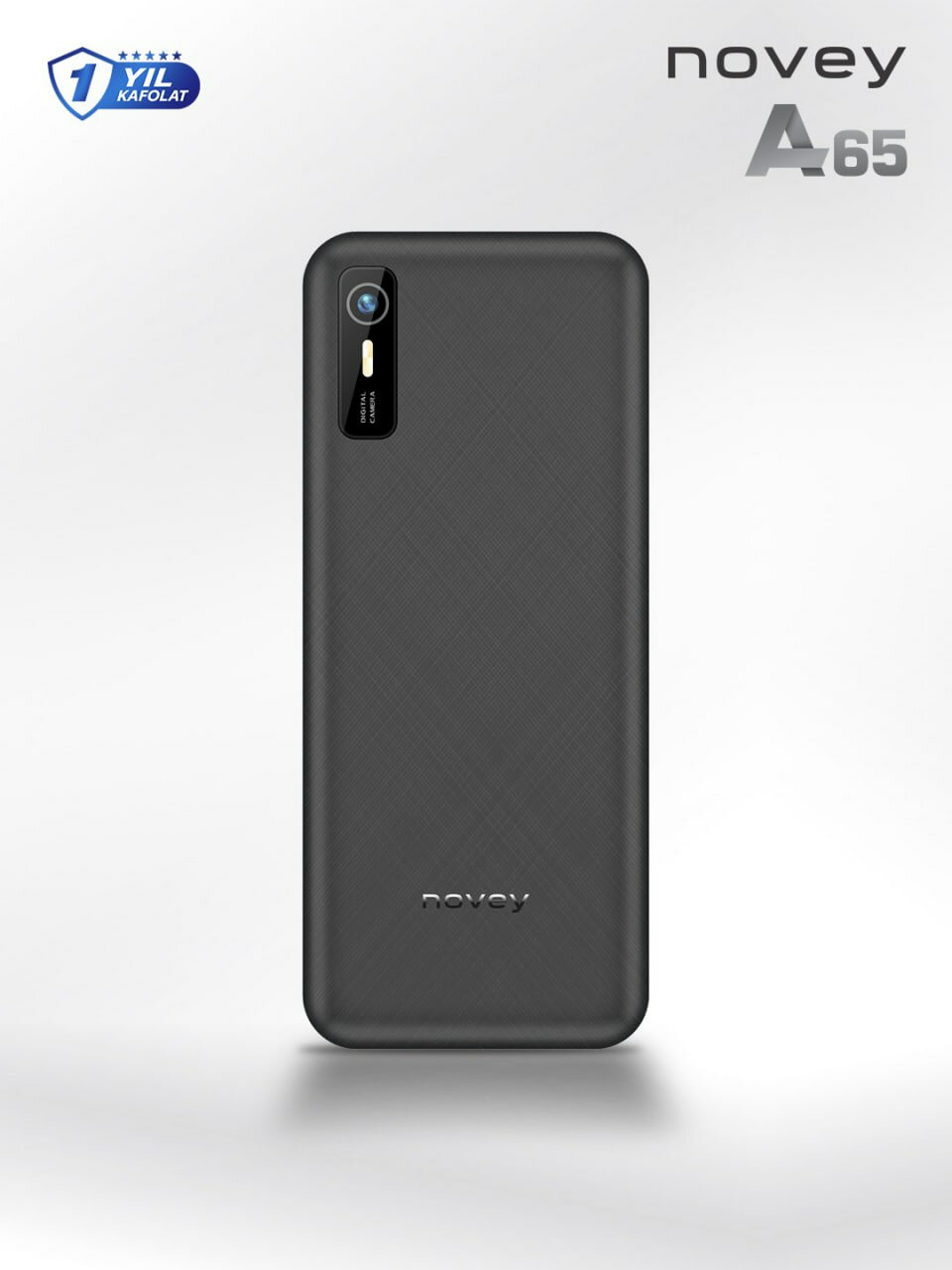 Кнопочный телефон "Novey" A65, серый, с двумя SIM-картами и SD-картой