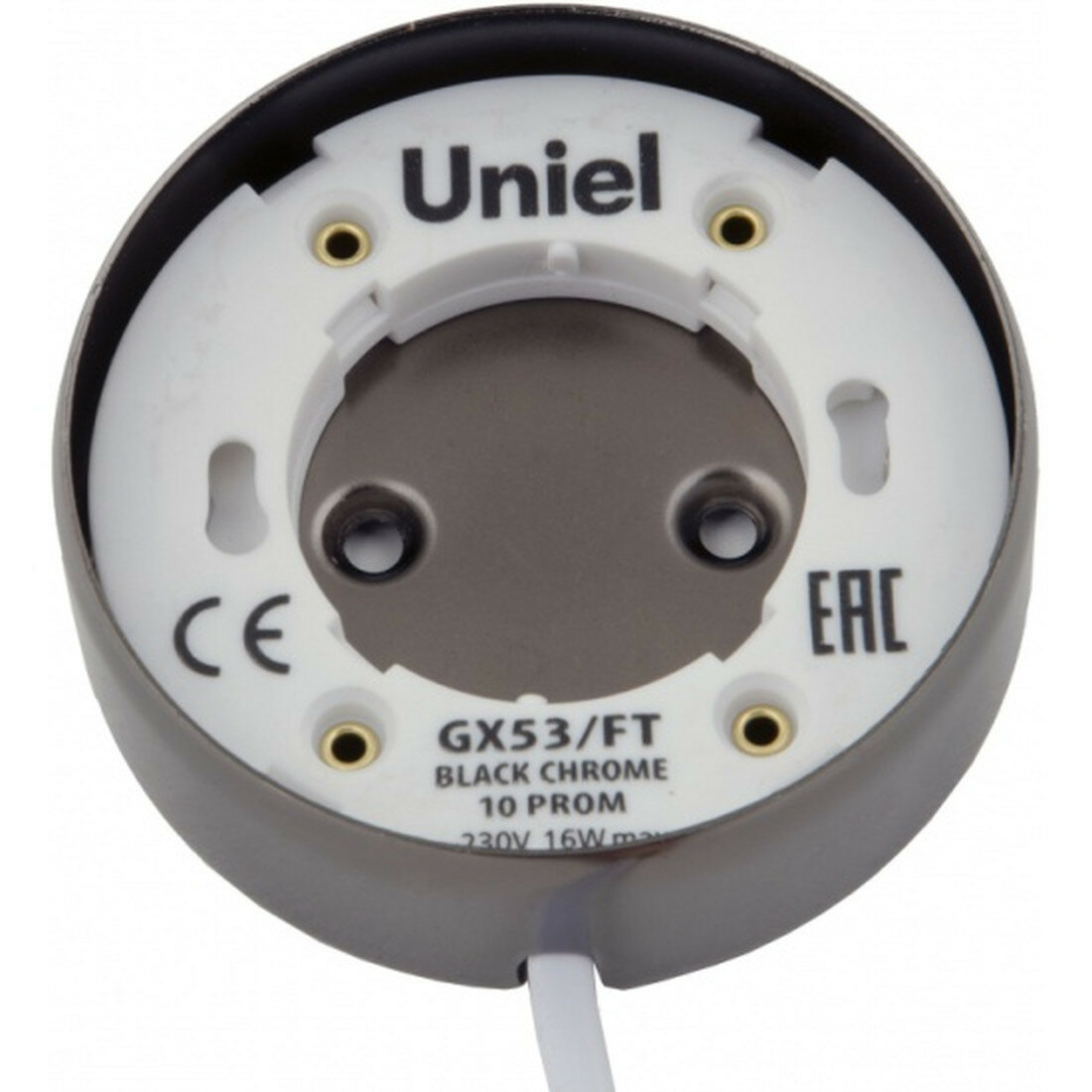 Светильник Uniel GX53/FT BLACK CHROME 10 PROM накладной