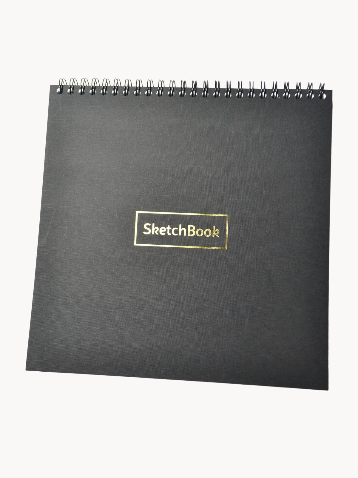 Скетчбук Полюс-принт, 21x21 см, чёрный, гребень, 50 л, плотность 200г/м²