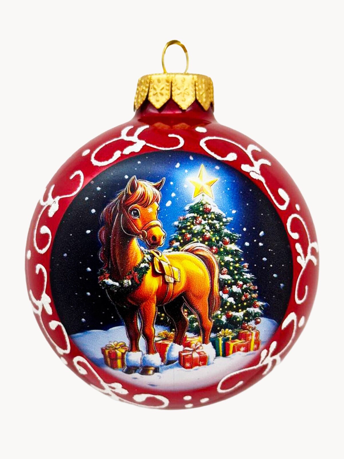 Елочная игрушка Ленигрушка, разноцветный, 8 см, шар, стекло