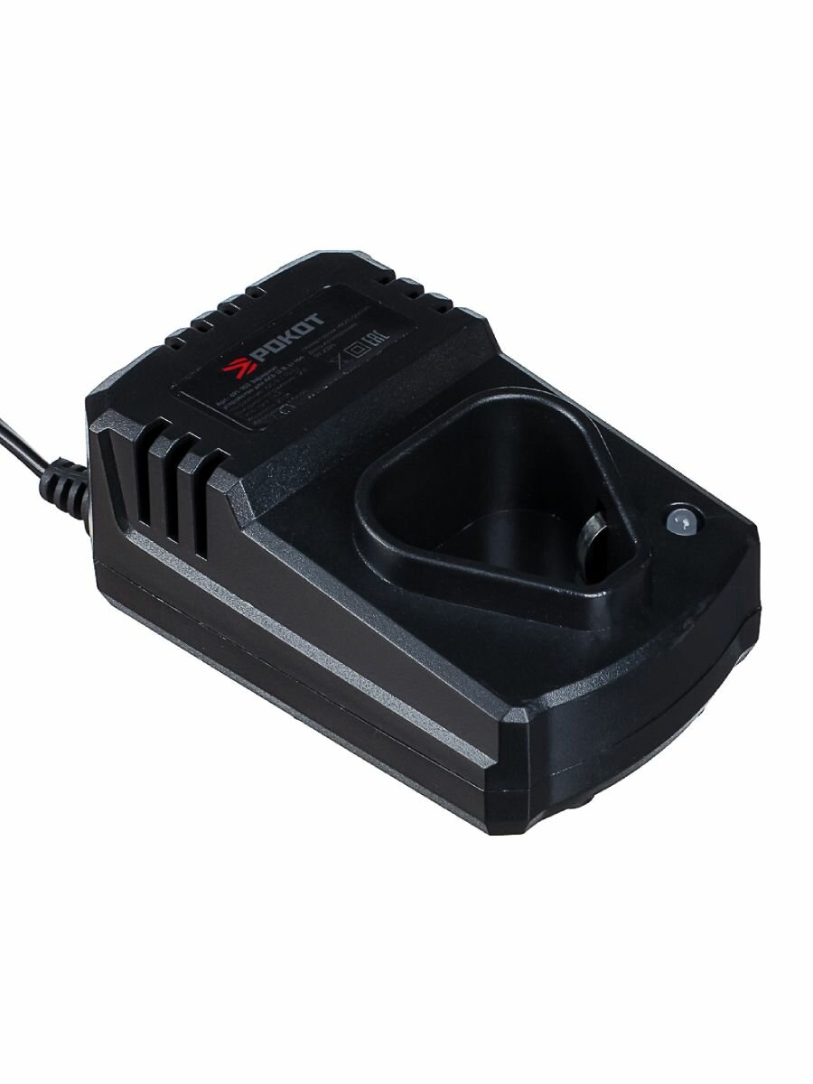 Зарядное устройство РОКОТ, для шуруповертов, 12V, LiIon, 2 слота, черное — фото 1