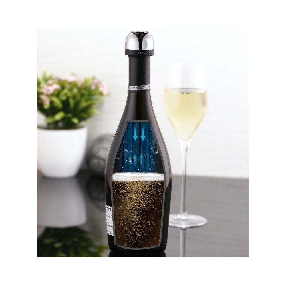 Картинки Xiaomi Пробка для шампанского Xiaomi Circle Joy Sparkling Wine Mini Champagne Stopper CJ-JS02 (серебро) CN