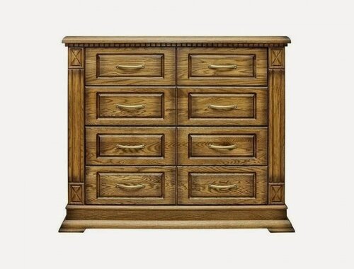 Изображение товара Комод Верди 4 ящика (из Массива сосны), 120х45х100 см, классический орех 2