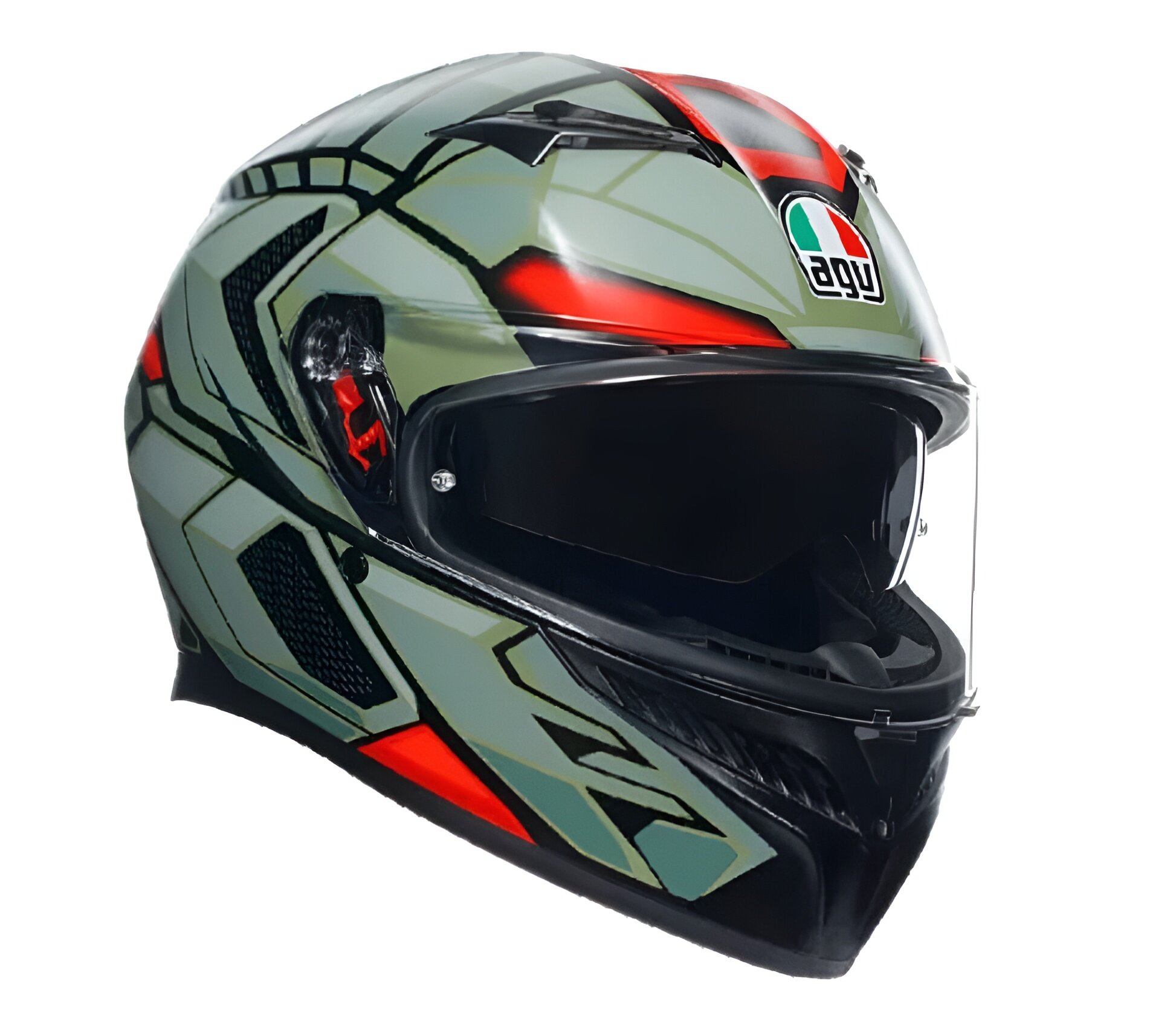 Шлем мотоциклетный, K3 AGV E2206 MPLk, размер L, зеленый