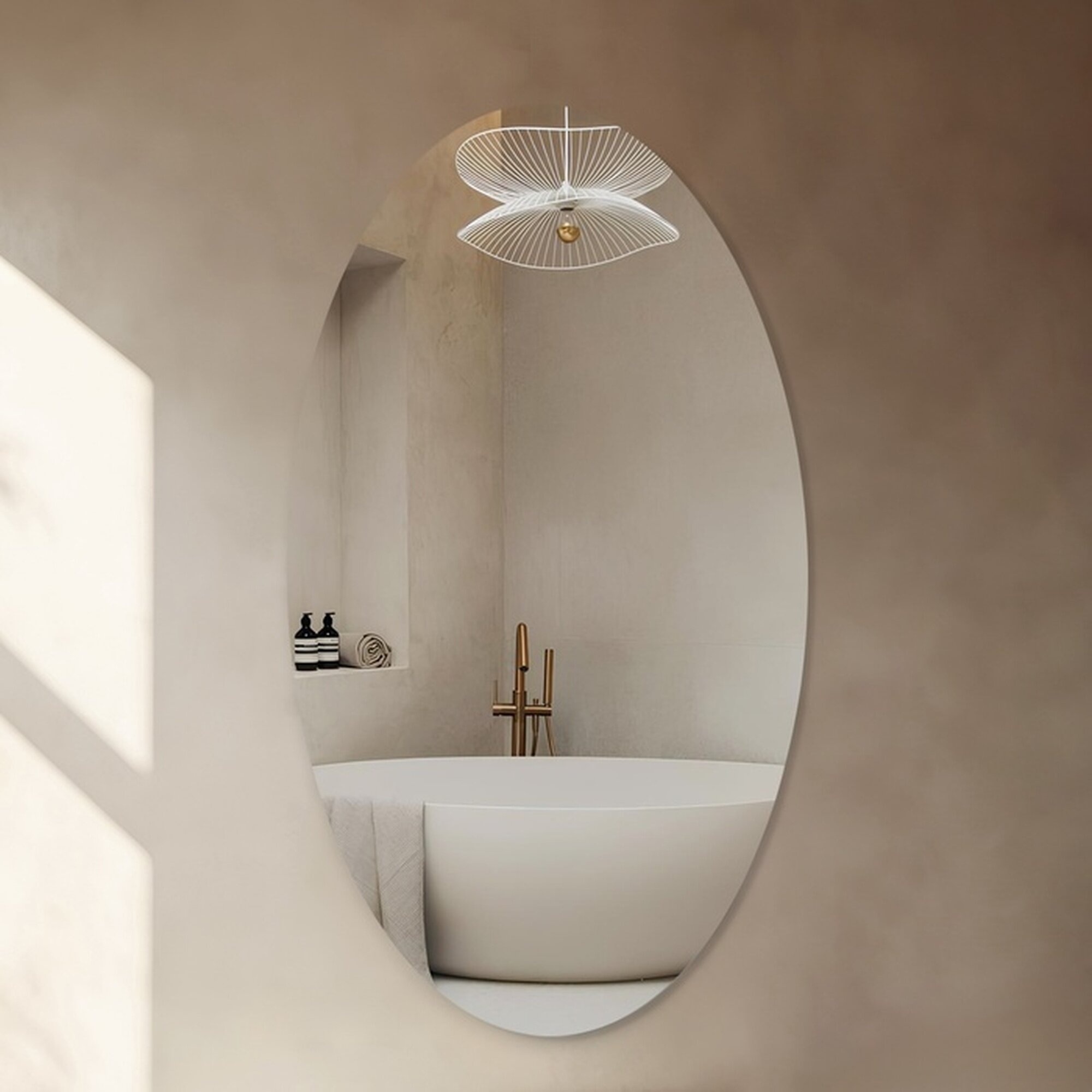 Зеркало Сима-ленд овальное настенное серебристое 66x39 см