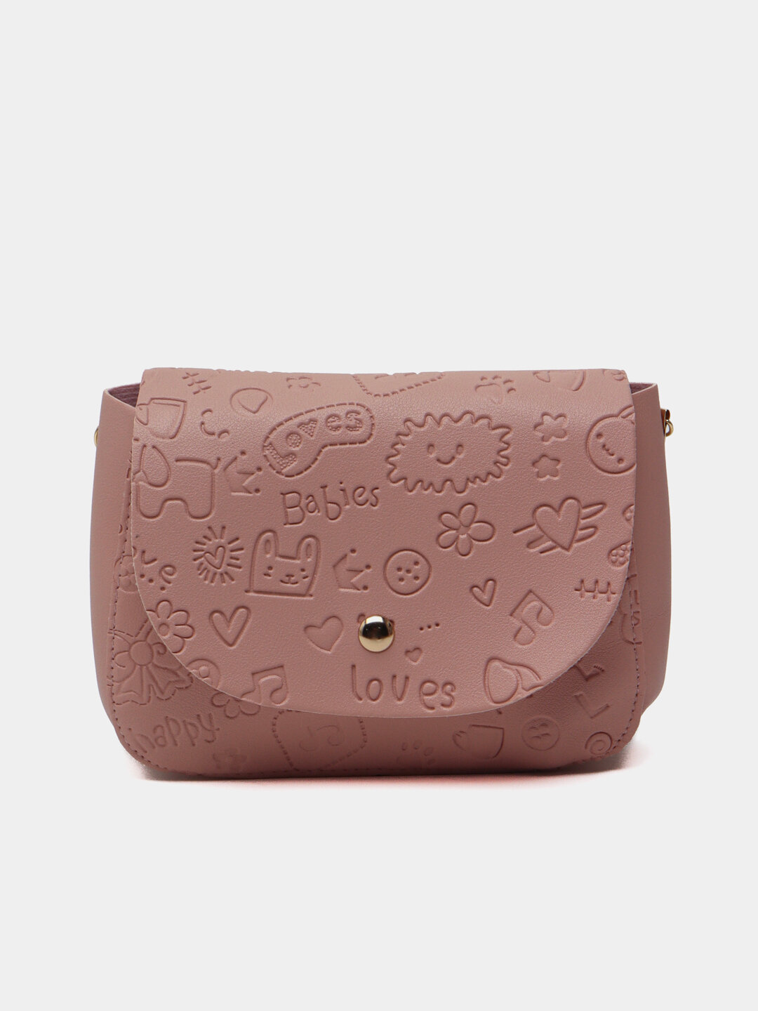 Сумка  Happy Icons Mini Bag, фактура тиснение, розовый