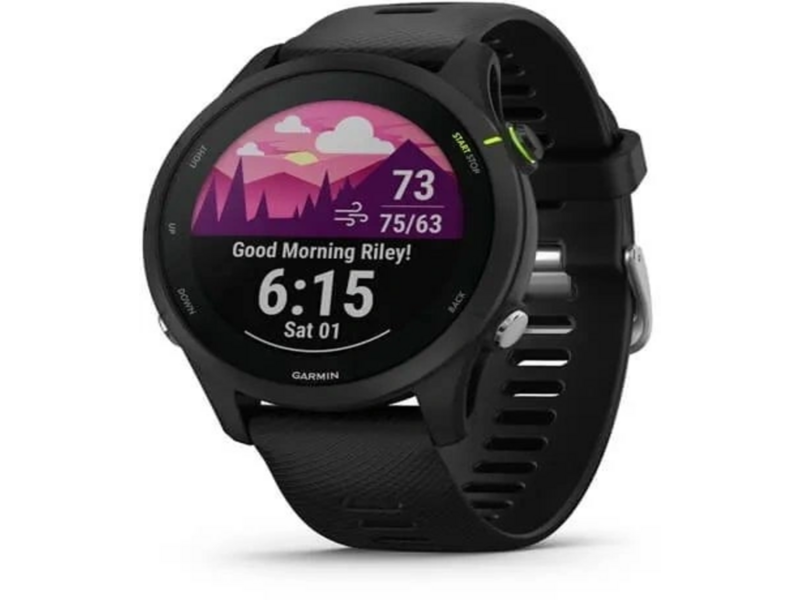 Смарт-часы Garmin Forerunner 255 33мм 1.3" корп. черный рем. черный (010-02641-30)