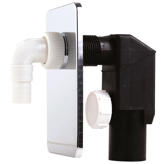 Сифон для стиральной и посудомоечной машины скрытого монтажа 460.0 DN40/50 хромированный FERRO NOVASERVIS