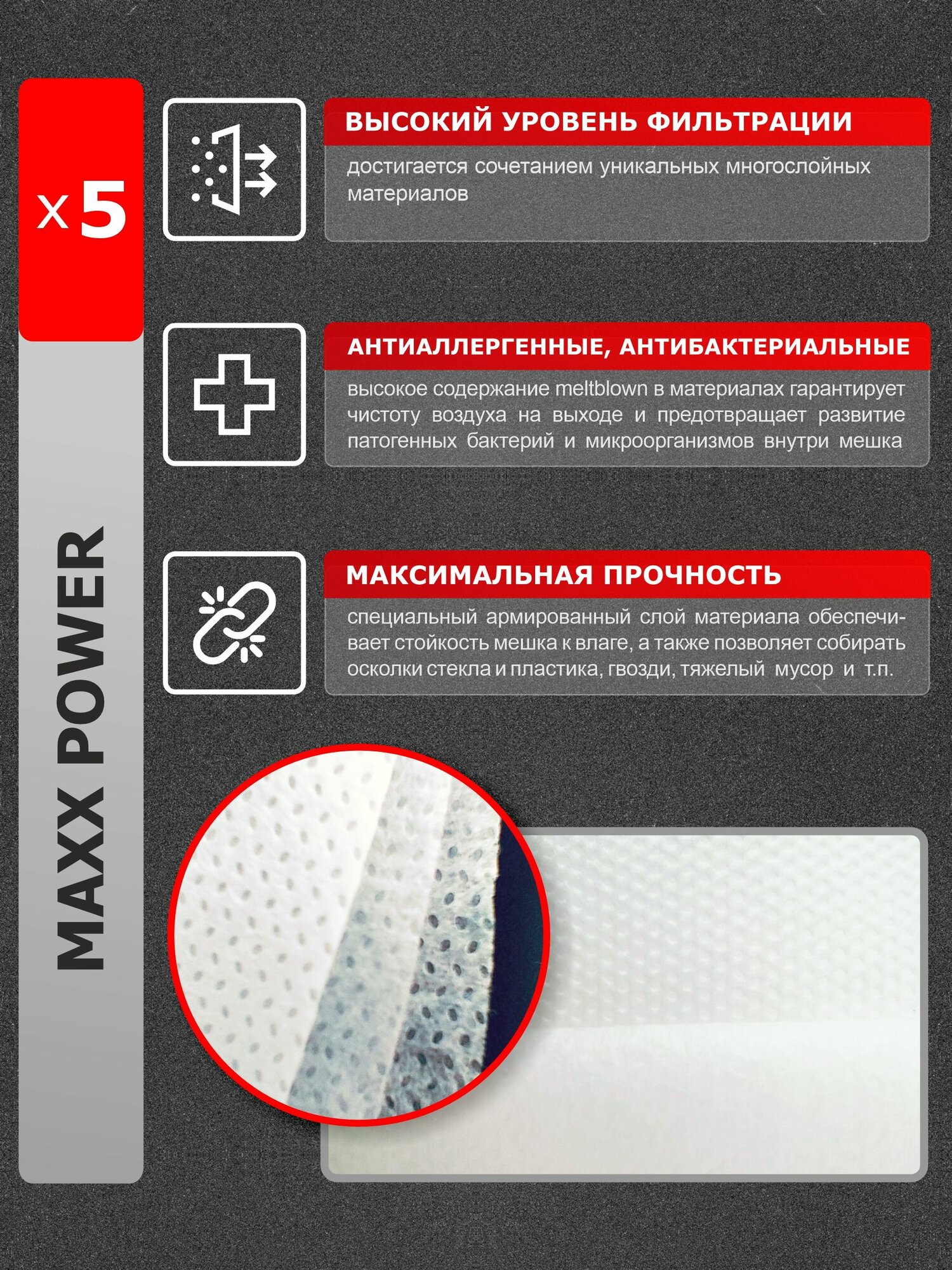 Мешки для пылесоса Karcher SE 4002 , WD 2, WD 3, KWD 1, KWD 3 5 шт, синтетика, бренд: BREZO — фото 1