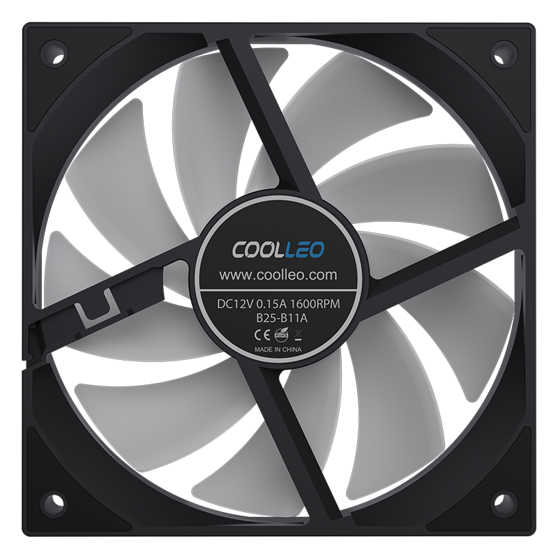Вентилятор для корпуса Coolleo CL-B25-B11A 120 мм. A-RGB Black — фото 1