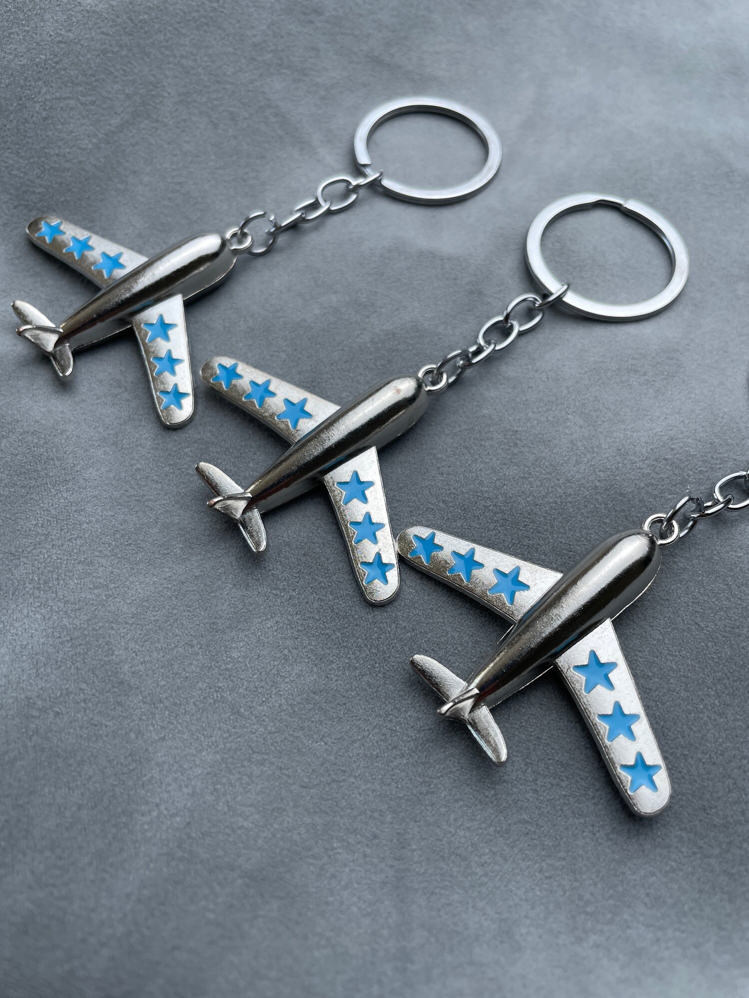 Брелок remove, серебристый/голубой — фото 1