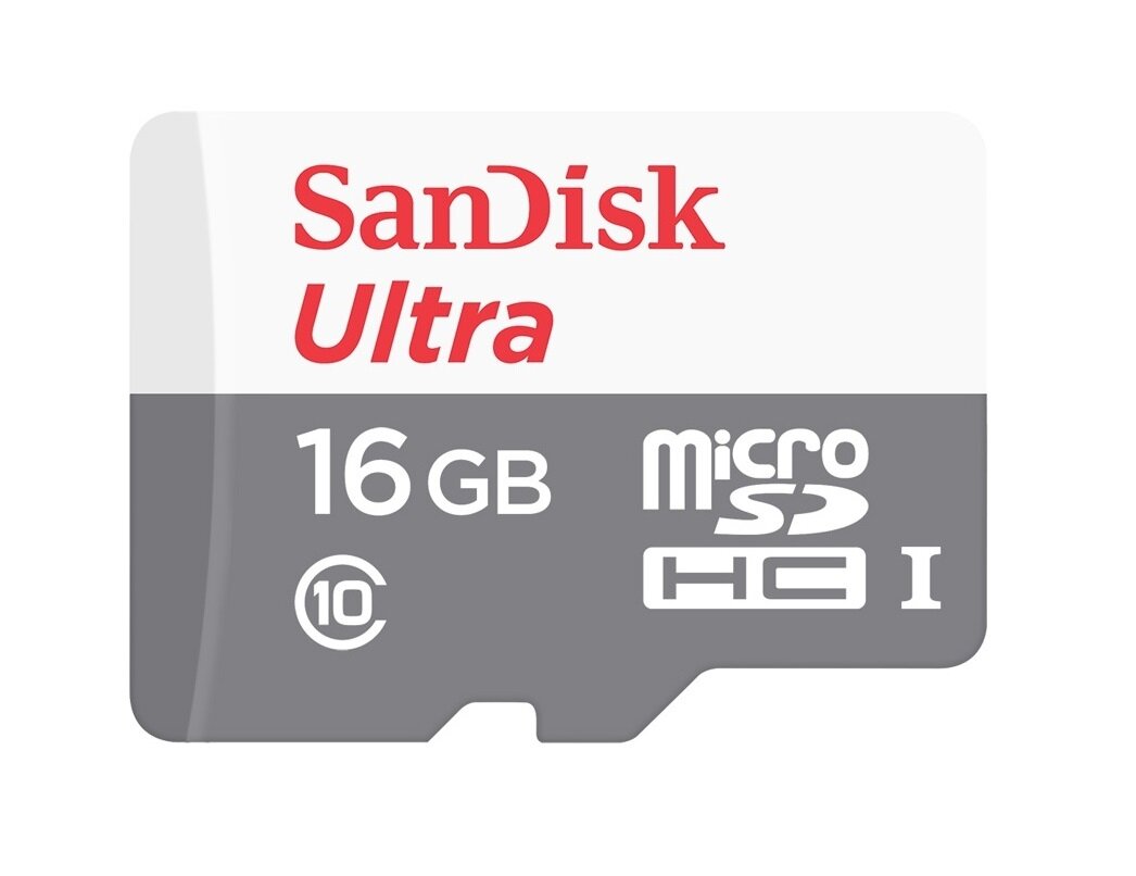 Карта памяти SanDisk Ultra microSDHC 16GB 80MB/s Class 10 UHS-I (SDSQUNS-016G-GN3MN)