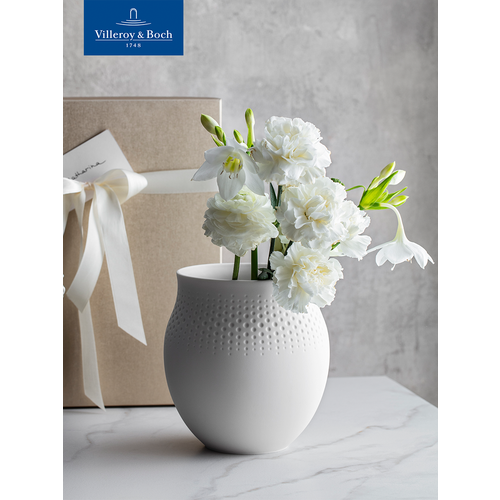 фото Ваза для цветов 18 см, 2600 мл, manufacture collier perle, villeroy & boch, премиум-фарфор