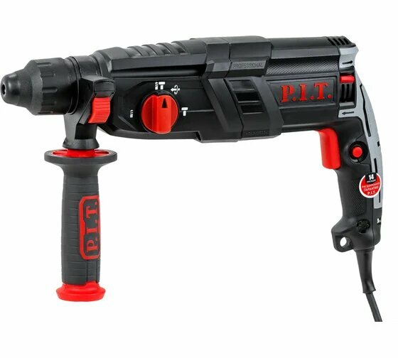 Перфоратор P.I.T. PBH28-C4, 1000 Вт, 3 Дж, SDS-Plus, 3 режима, 28 мм, горизонтальный двигатель