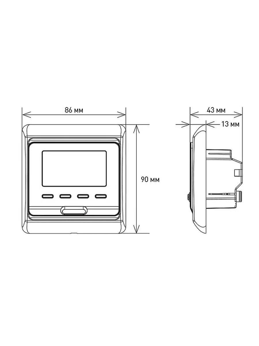 Терморегулятор RTC E51.716 для теплого пола, программируемый, золотистый — фото 1