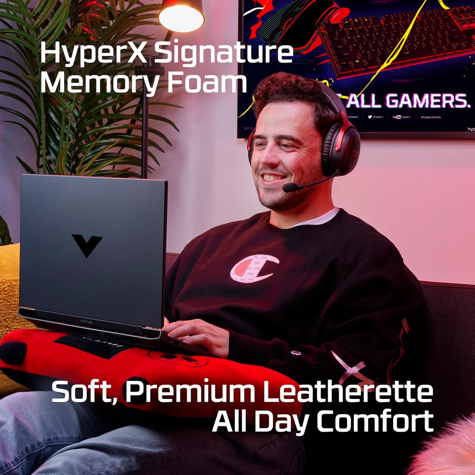 Гарнитура HyperX Cloud III, беспроводная, Black, эргономичный дизайн