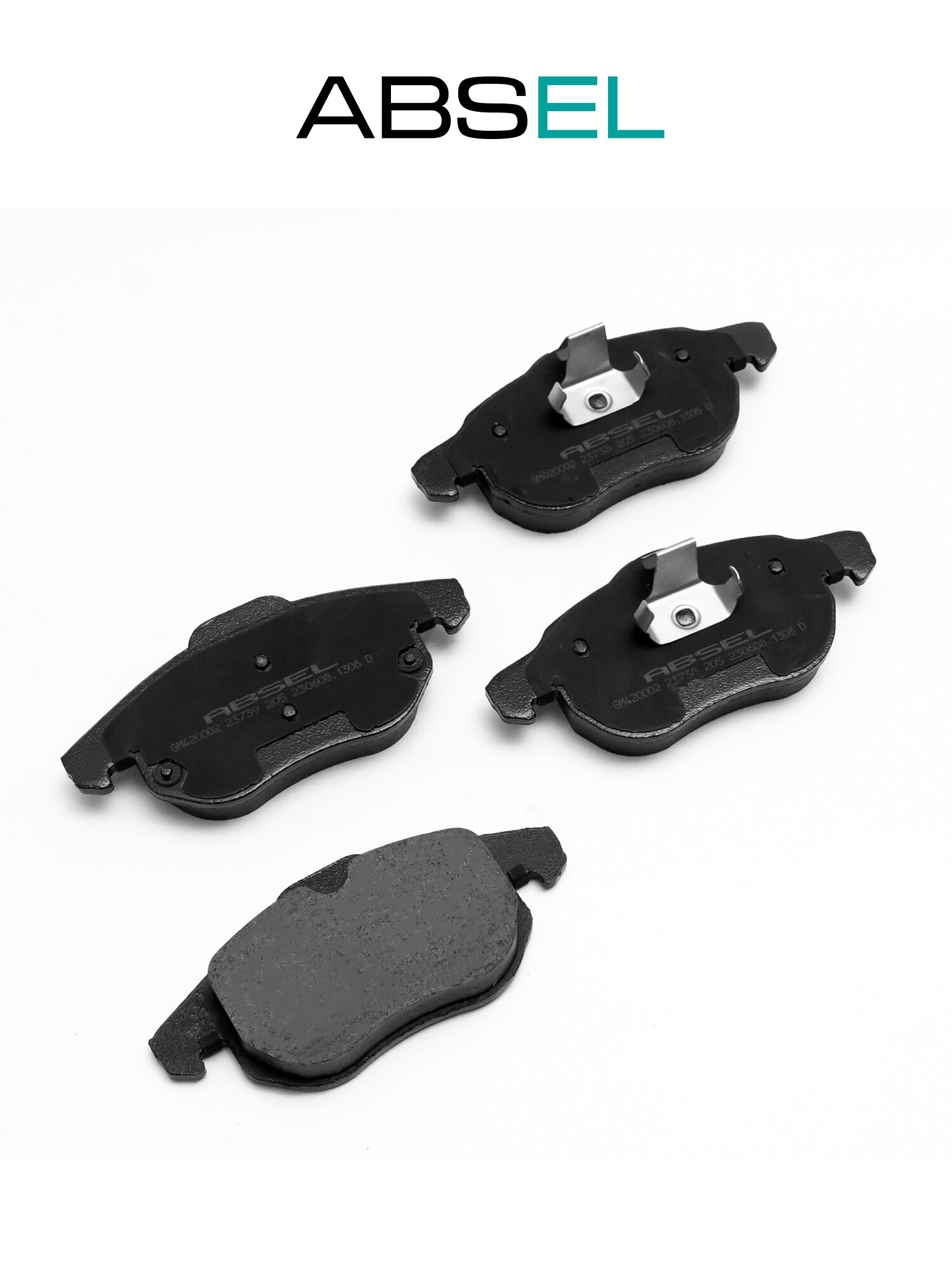 ABSEL Колодки тормозные передние GM420002 для OPEL VECTRA C 2002-2009, VECTRA C GTS 2002-2009, ASTRA H GTC 2005-2010; SAAB 9-3 1998-2015 — фото 1