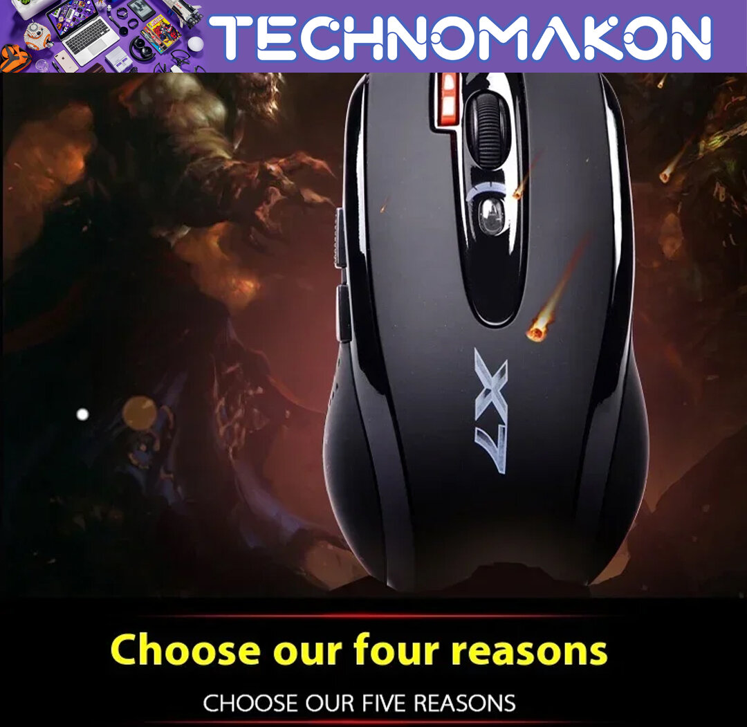 Мышь игровая проводная A4tech X7, 2000 DPI, игровая проводная мышь компьютерная X7