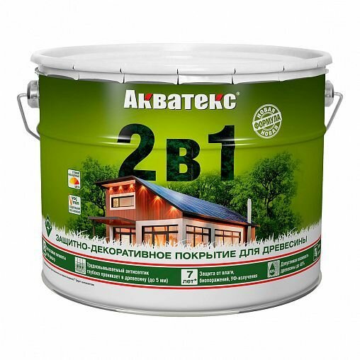 Защитно-декоративное покрытие для дерева акватекс полуматовое 9 л орегон