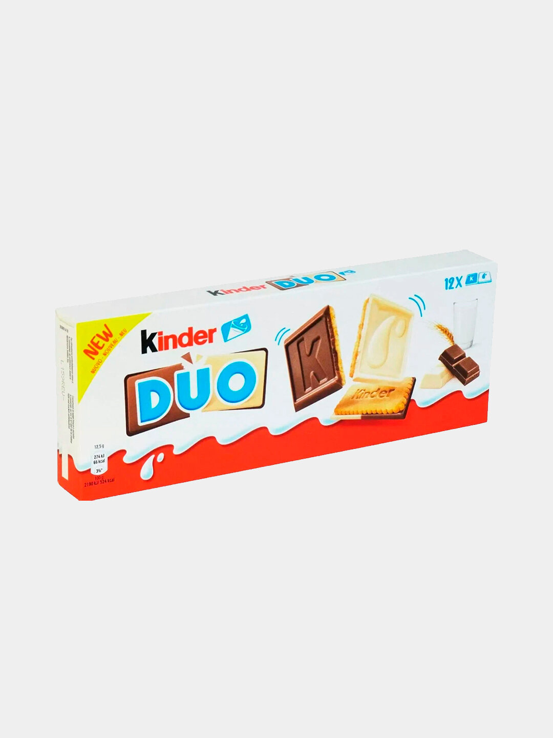 Kinder Duo печенье с молочным и белым шоколадом, 150 г с красивой упаковкой