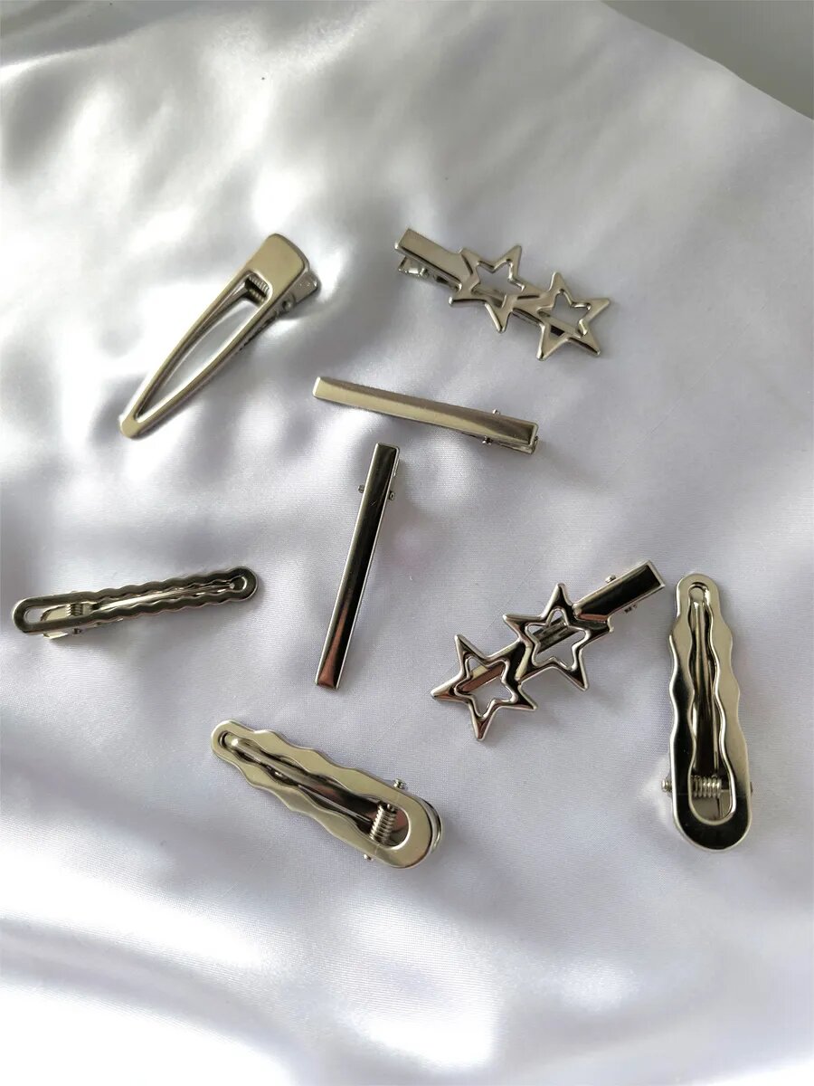 Заколки для волос "LovelyHeirstyle", цвет серебристый, 8 шт. — фото 1