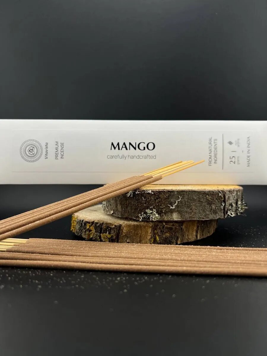 Благовония AROMA MOOD "Манго", фруктовые, ручная работа, растительные компоненты, 40 мин — фото 1