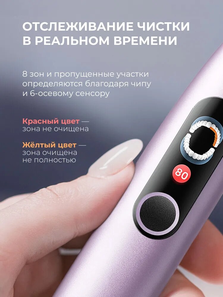 Комплект Oclean X Pro Digital Set, дорожный чехол и зубная щетка, 4 насадки, зарядная станция, золотой — фото 1