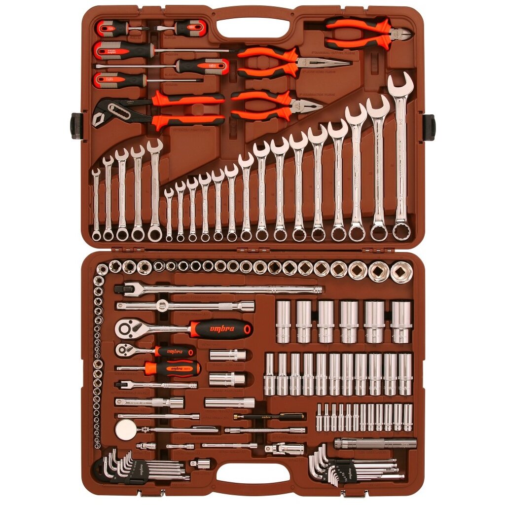 OMBRA Набор инструмента универсальный 1/4", 3/8" и 1/2"DR, 141 предмет OMT141S