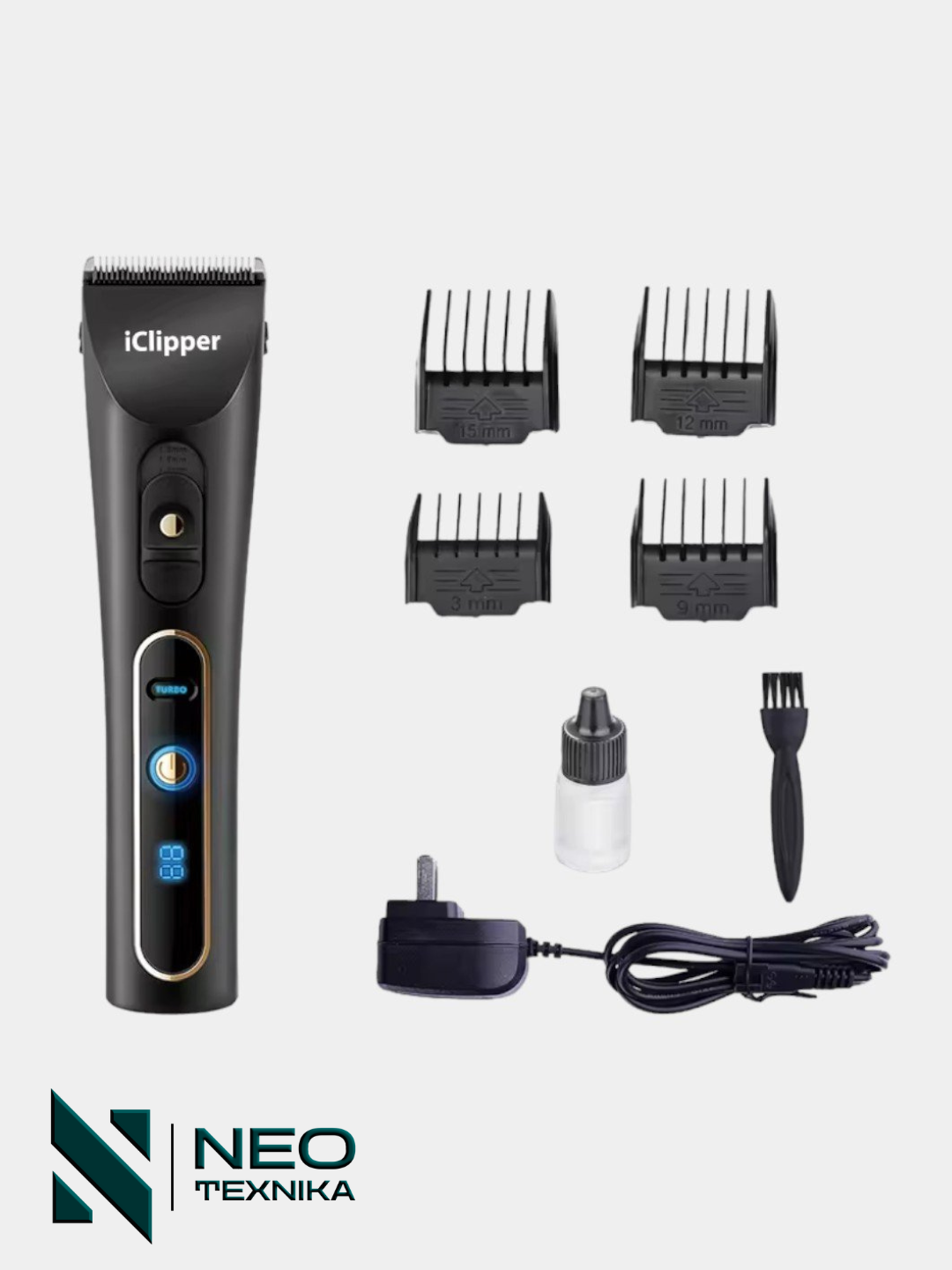 Машинка для стрижки Aslipper, iClipper X7, беспроводная, 4 насадки, время автономной работы до 240 мин.