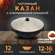 Казан чугунный узбекский на 12 литров, плоское дно, с крышкой