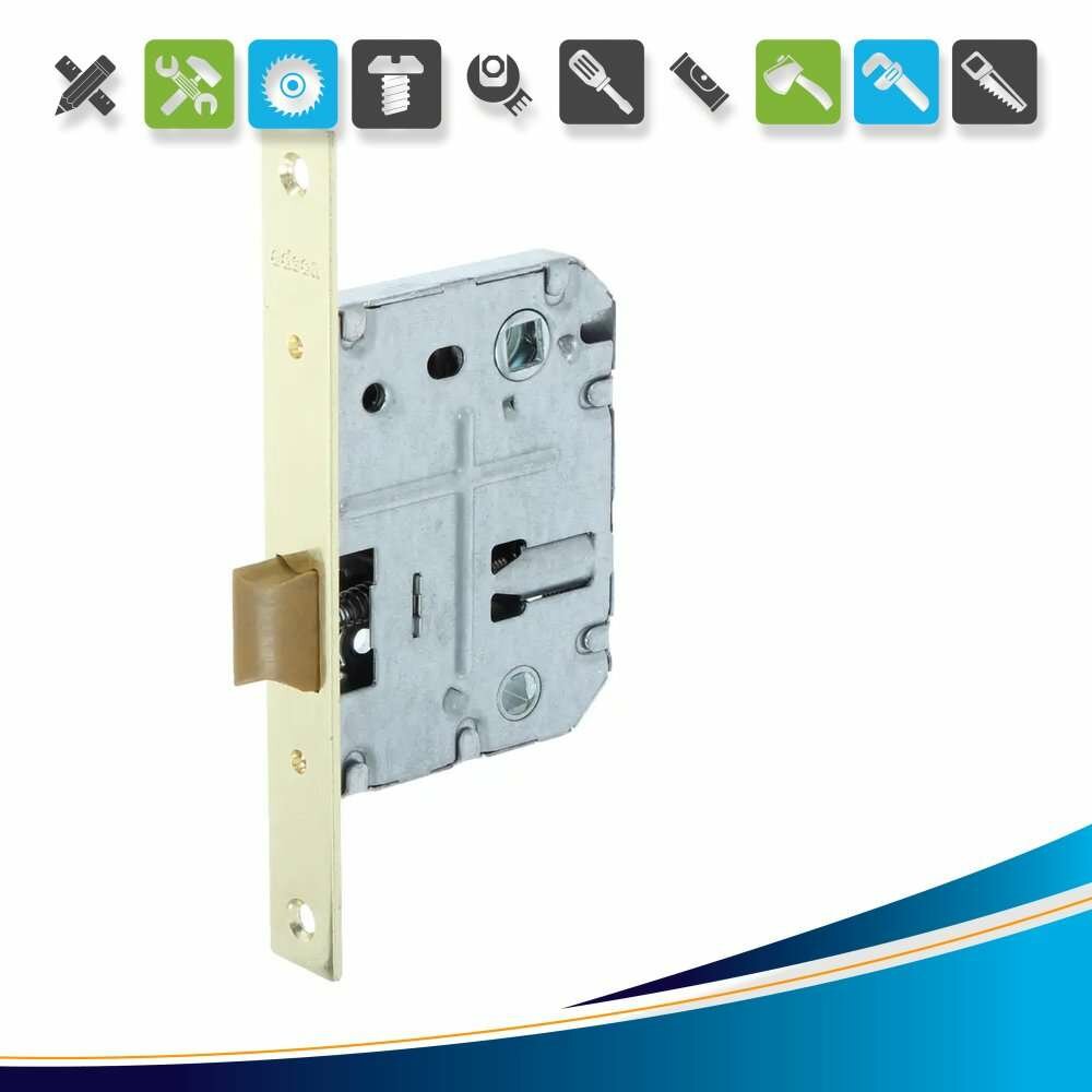 Защёлка под цилиндр под фиксатор 50-70 WC пластик цвет золото