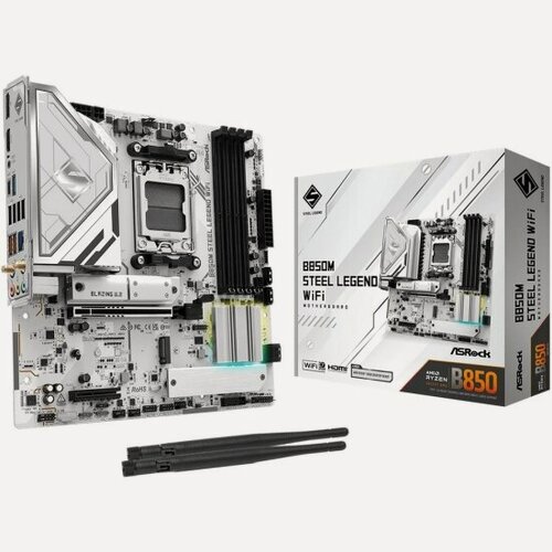 Изображение товара Материнская плата Asrock B850M STEEL LEGEND WIFI (AM5, mATX)