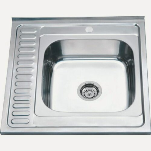 Изображение товара Мойка кух накл РМС нерж 60*60см 0,6мм прав +сифон MG6-6060R