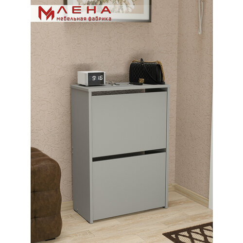 Обувница с откидными дверцами, тумба для обуви в цвете венге. Мебельная фабрика лена