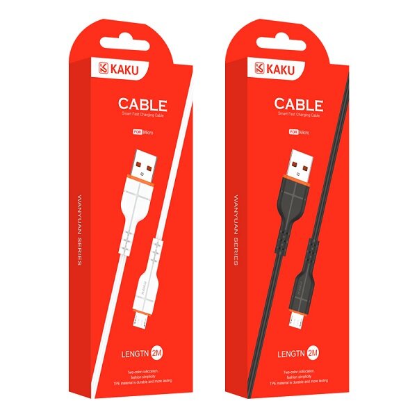 Кабель Kakusiga Micro USB, 2 метра, быстрая зарядка, прочный материал TPE — фото 1