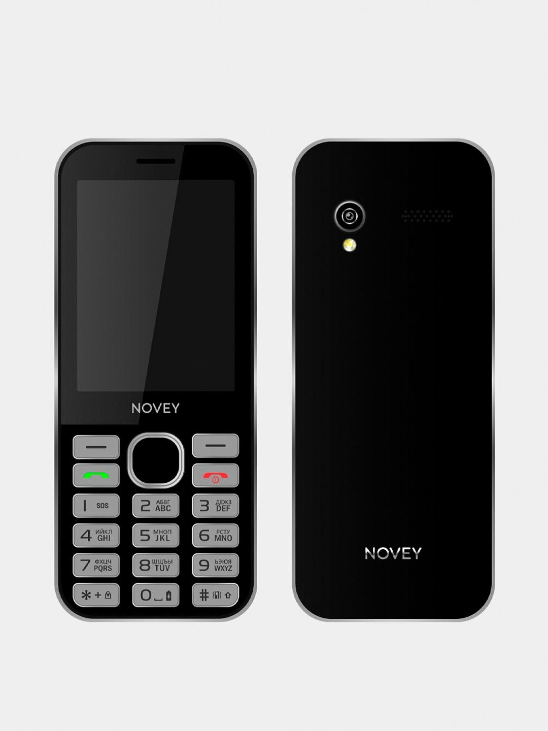 Кнопочный телефон Novey S10 Black, черный, 2G, SIM-карт : 2 GSM